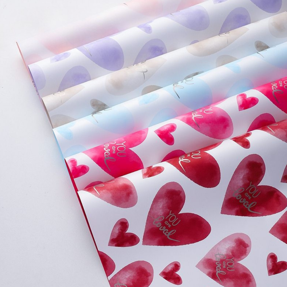 Heart Design, Non-Transparent, Waterproof, Pack of 20, Various Colors