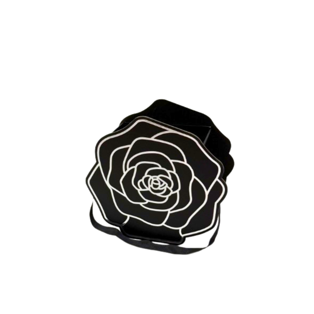 Case of 6, Rose Shaped Boxes, Various Colors W0006