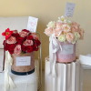 cajas-cajitas-florales-boxes-gift-for-flowers-fancy-luxury-roses-cylinder-hat-round-supplies-florist-floral-foam-flowers-pink-for-her-valentines-birthday-paper-cylinder Stylish Design, Cylinder Flower Box, 7"x6.7"
