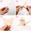 3-D Stick-On Butterflies, Pack of 12, Silver/Rose Gold/Gold