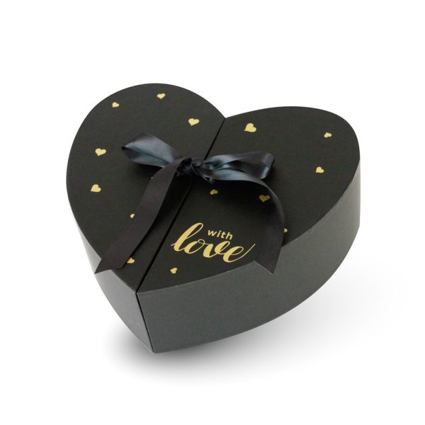 Double Layered Heart Shaped Flower/Gift Boxes with Plastic Liner – Size 9″x  8″x 6.5″, Various Colors – Unikpackaging