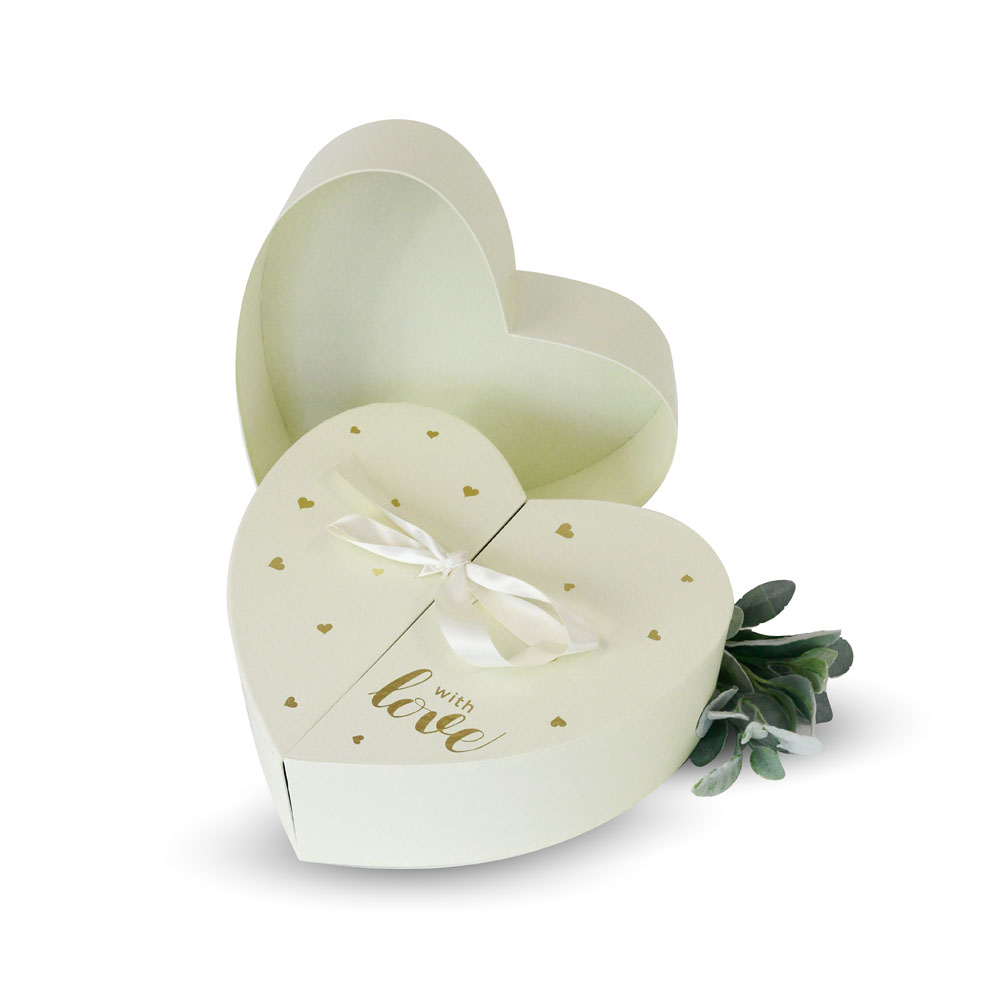 Surprise Heart Shape Flower/Gift Box Black | W687-B