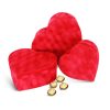 Velvet Set of 3 Heart Shaped Flower Gift Boxes, White/Black/Pink/Red | W723