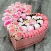 Set of 3, Heart Shaped Flower/Gift Boxes with Plastic Liner | W964