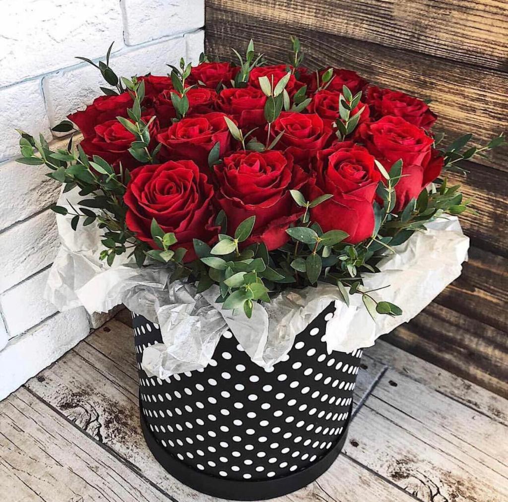 Set of 3, Round Flower/Gift Boxes with Lids, Polka Dots Design | W9399-W9400