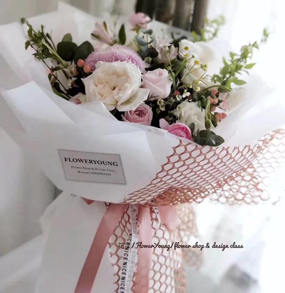 Flower Mesh "Honeycomb", 24 inches, 5 yards, Roll- various colors