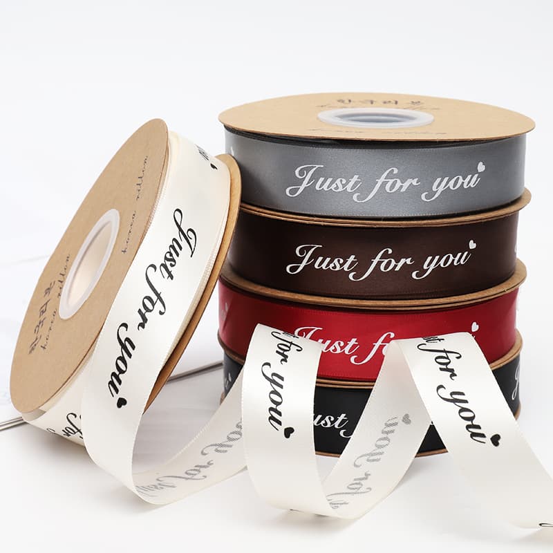 "Just For You" Satin Ribbon, 50 yards, 1 inch wide, Premium Quality - Various Colors
