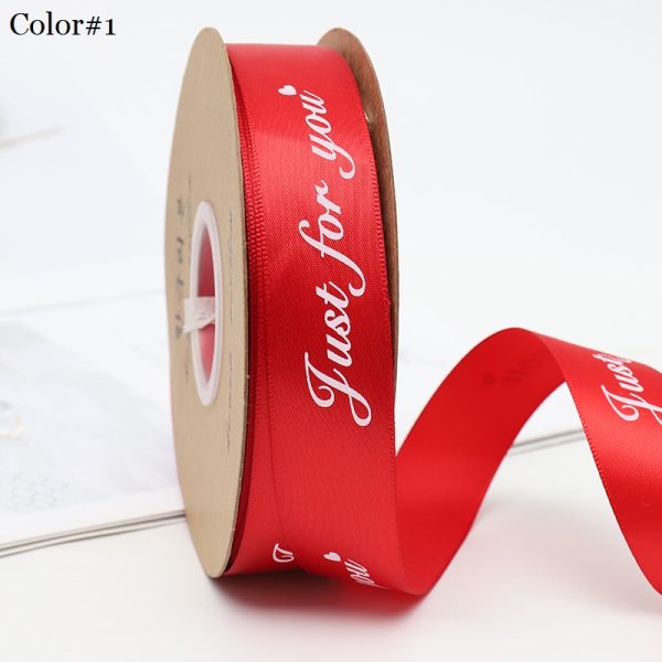 Just For You” Satin Ribbon, 50 yards, 1 inch wide, Premium Quality –  Various Colors – Unikpackaging