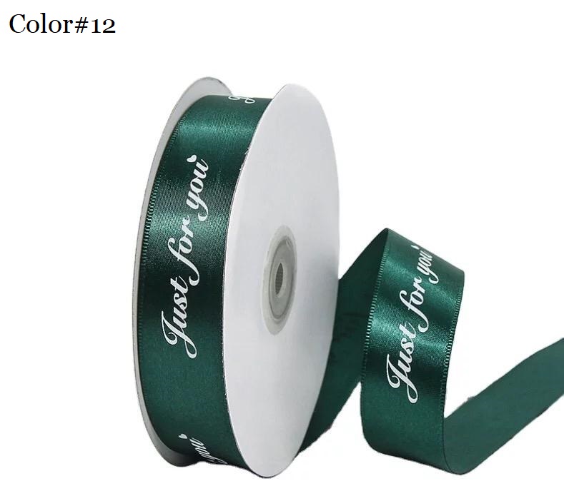 "Just For You" Satin Ribbon, 50 yards, 1 inch wide, Premium Quality - Various Colors