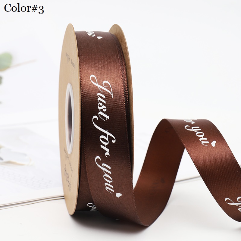 "Just For You" Satin Ribbon, 50 yards, 1 inch wide, Premium Quality - Various Colors