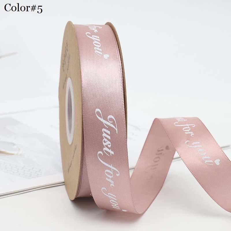 "Just For You" Satin Ribbon, 50 yards, 1 inch wide, Premium Quality - Various Colors