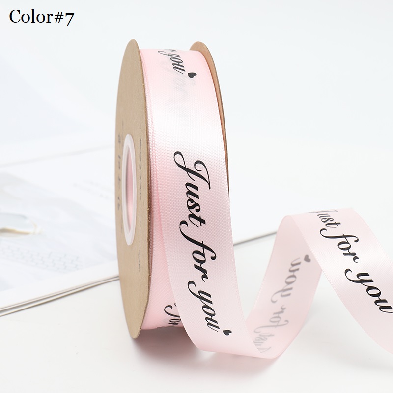 "Just For You" Satin Ribbon, 50 yards, 1 inch wide, Premium Quality - Various Colors