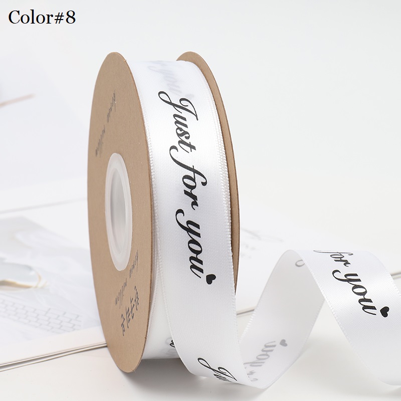 "Just For You" Satin Ribbon, 50 yards, 1 inch wide, Premium Quality - Various Colors