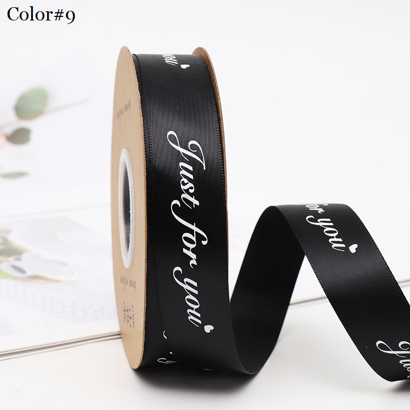 "Just For You" Satin Ribbon, 50 yards, 1 inch wide, Premium Quality - Various Colors