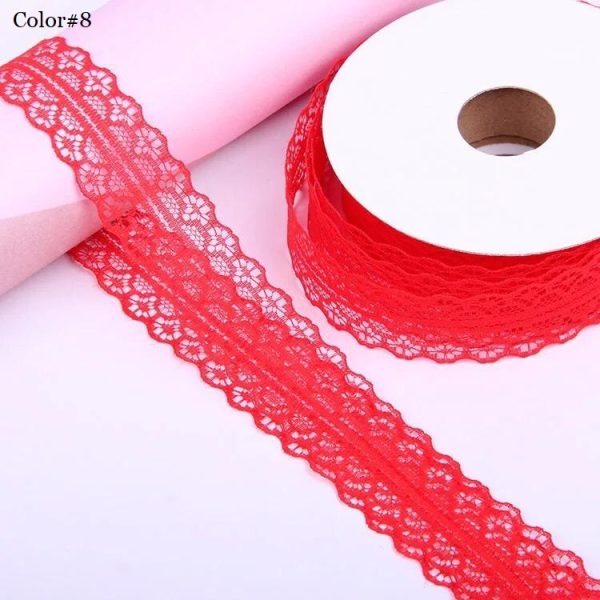 Medium Lace Ribbon, 25 yards, 1.2 inch wide, Premium Quality – Various  Colors – Unikpackaging