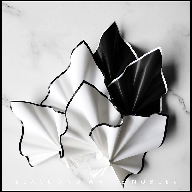 Flower Wrapping Paper, Waterproof, 24x 24 inch - Black or White