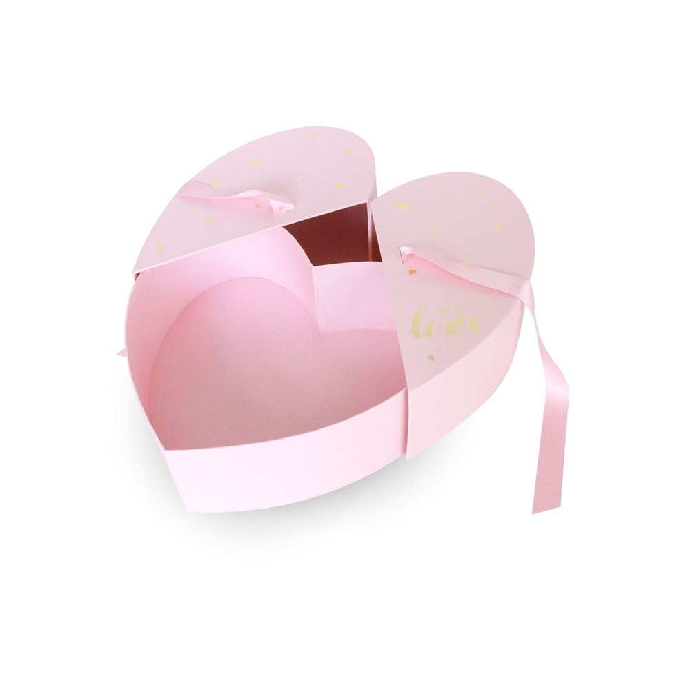 Surprise Heart Shape Flower/Gift Box Black | W687-B