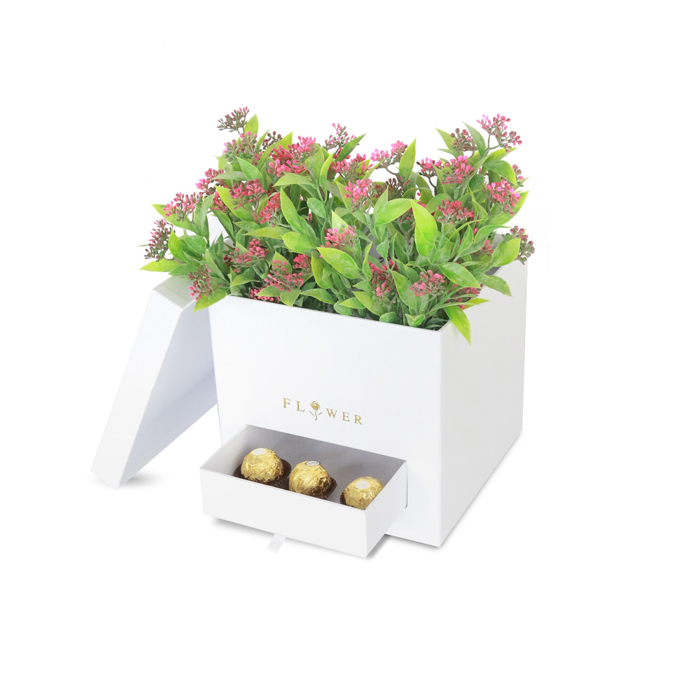 Square Surprise Flower/Gift Box , 8"x 8"x 7.5", Various Colors