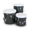 Set of 3, Round Flower/Gift Boxes with 3D Butterflies | W764