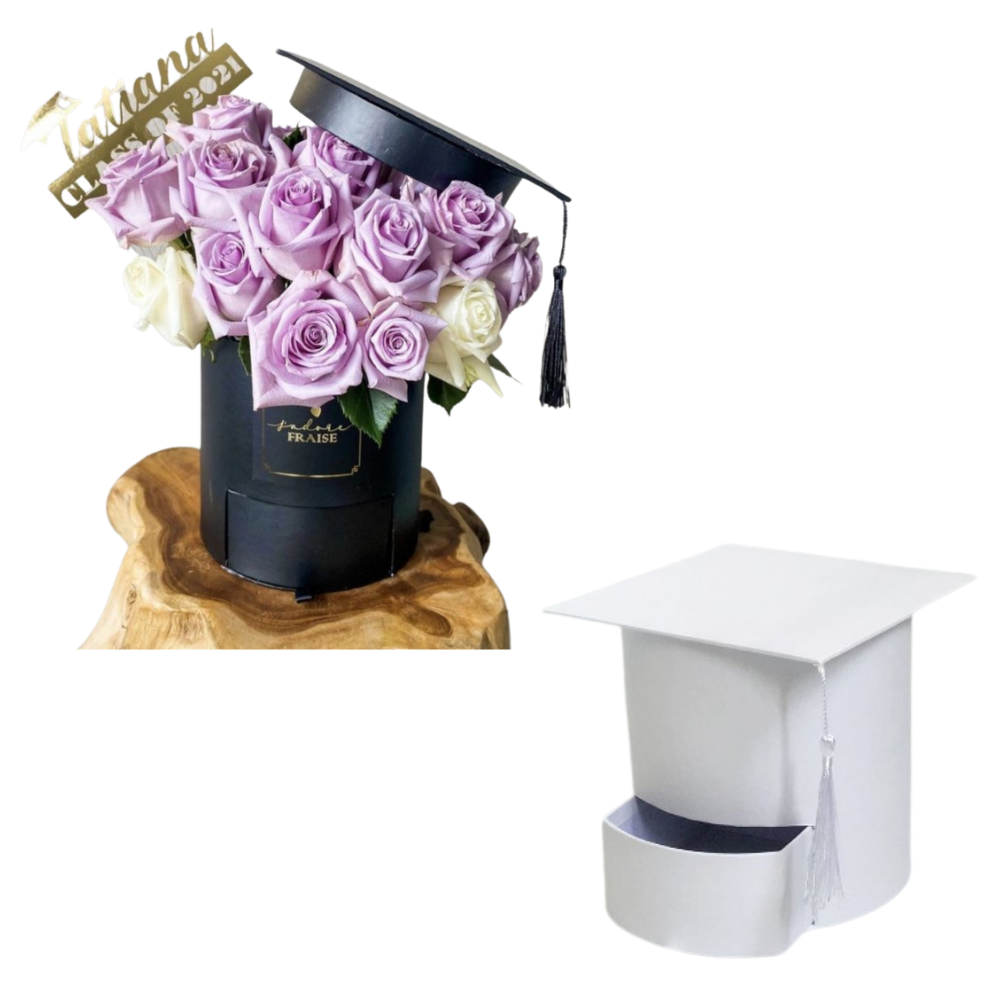 Graduation Flower/Gift Box, Round with Drawer W7957, 7958 Unikpackaging