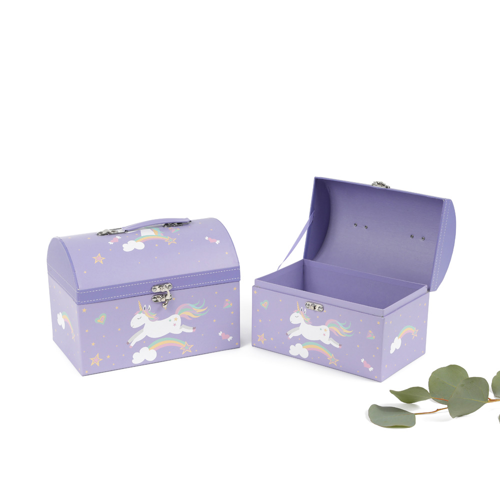 Set of 2, Unicorn Theme Chest Boxes, Premium Quality, Various Colors