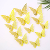 3-D Stick-On Butterflies, Pack of 12, Silver/Rose Gold/Gold