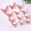3-D Stick-On Butterflies, Pack of 12, Silver/Rose Gold/Gold