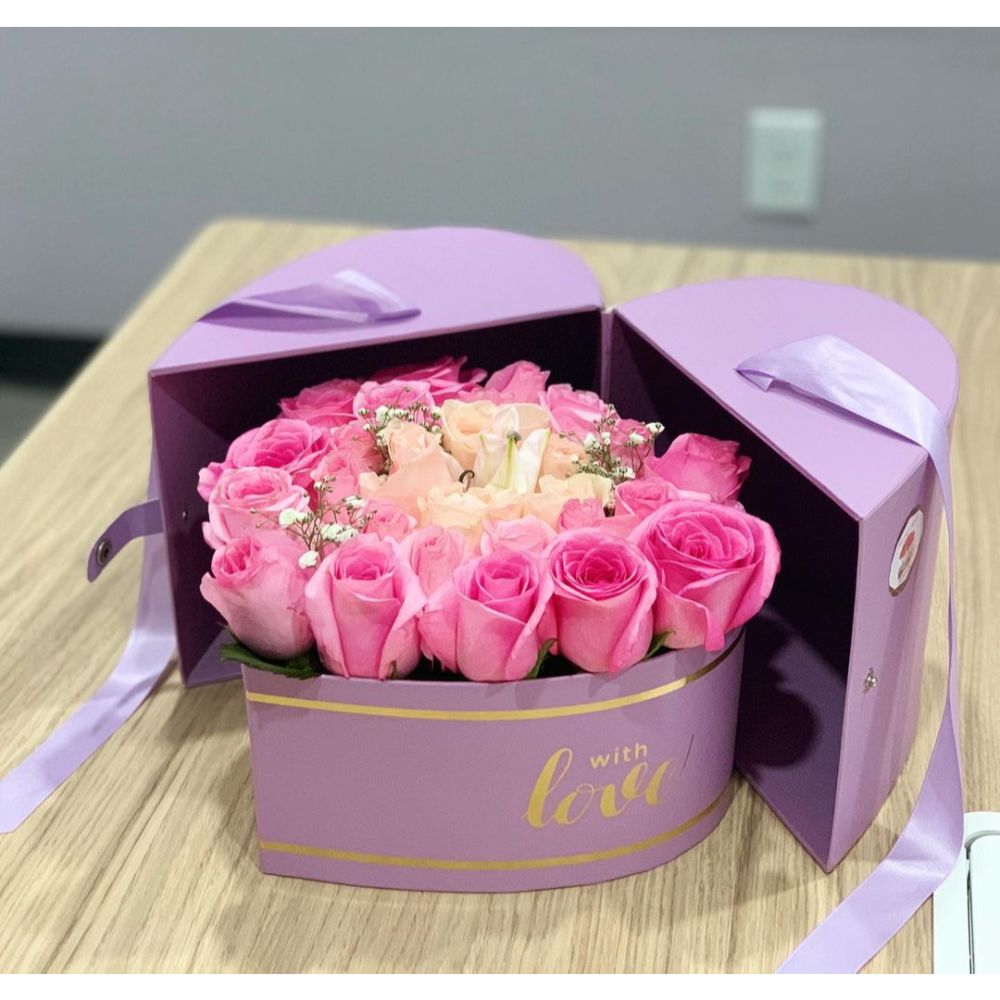 Heart Shape Flower/Gift Surprise Box, Various Colors W727 Unikpackaging