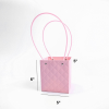 HB-LGYWMKD-P7-Z164-light-pink-quilted-waterproof-flower-gift-bag-with-handles-for-flowers-flora-and-supplies-6x5x5-inch