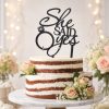 She Said Yes Acrylic Cake Topper