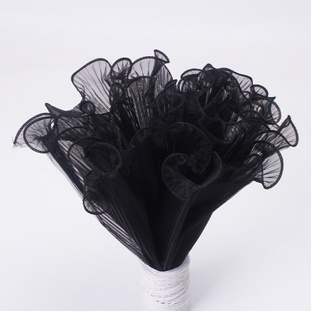 LHS-171-Black-mesh-korean-flower-wrap-packaging-fabric-1