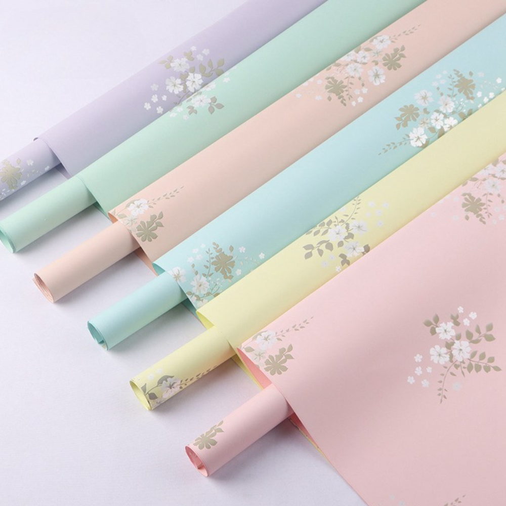 Flower Wrap, Waterproof, Pack of 20, Spring Design