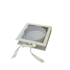 Square Box with Clear Window and Round Insert, Various Colors | W18