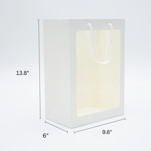 Pack of 5, Decorative Bags with Clear Window, Various Colors