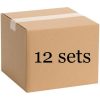 Bulk carton of large velvet round flower hat boxes, lot of 12 sets, W564