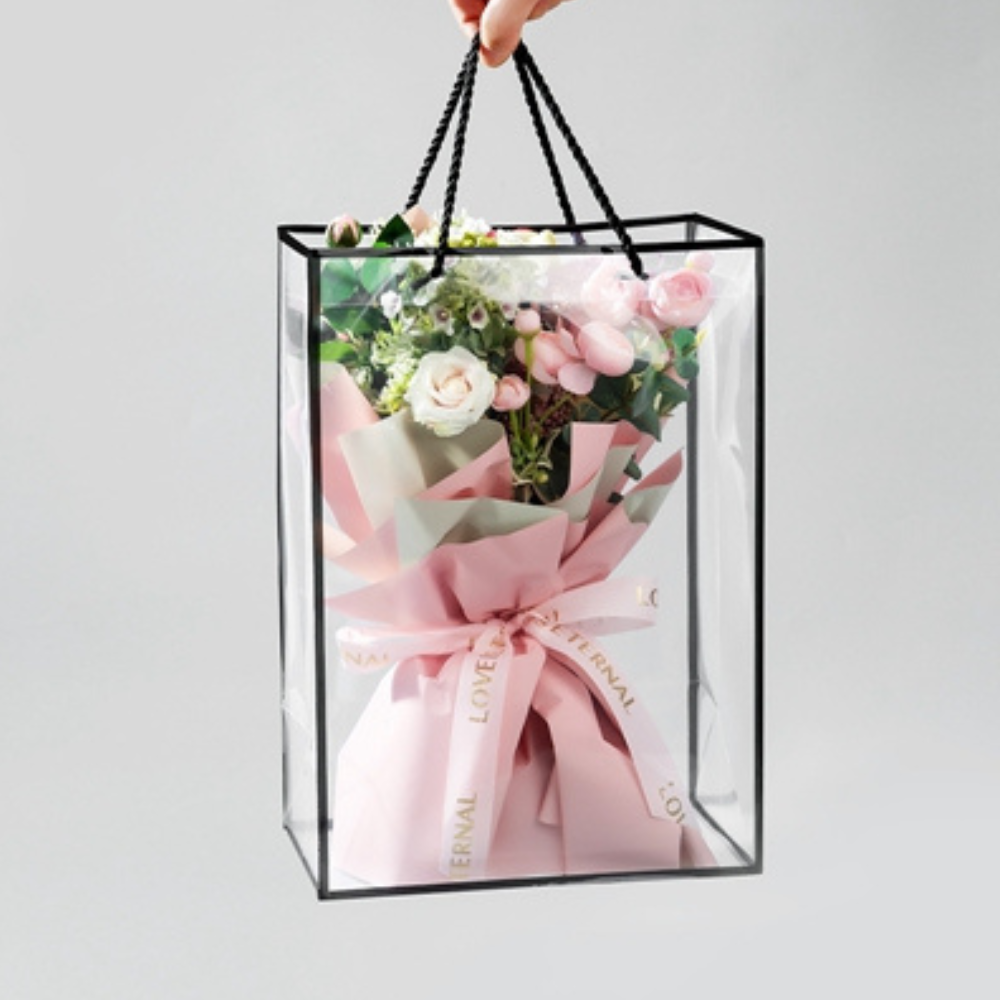 Pack of 5, Transparent Gift Bags – Unikpackaging