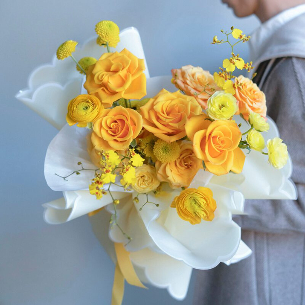 Scalloped Edge Flower Wrap, Pack of 20