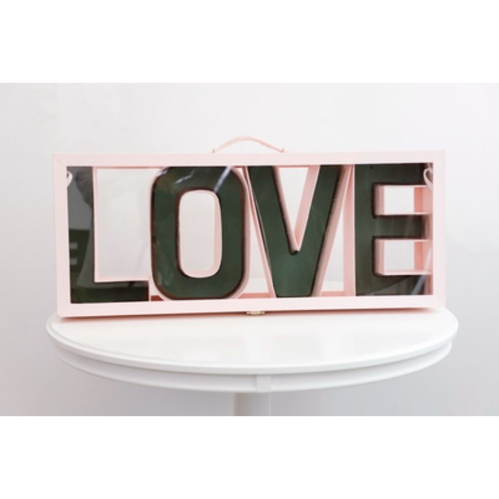 LOVE Extra Large Box with Handle, Floral Foam Included, Various Colors | W333