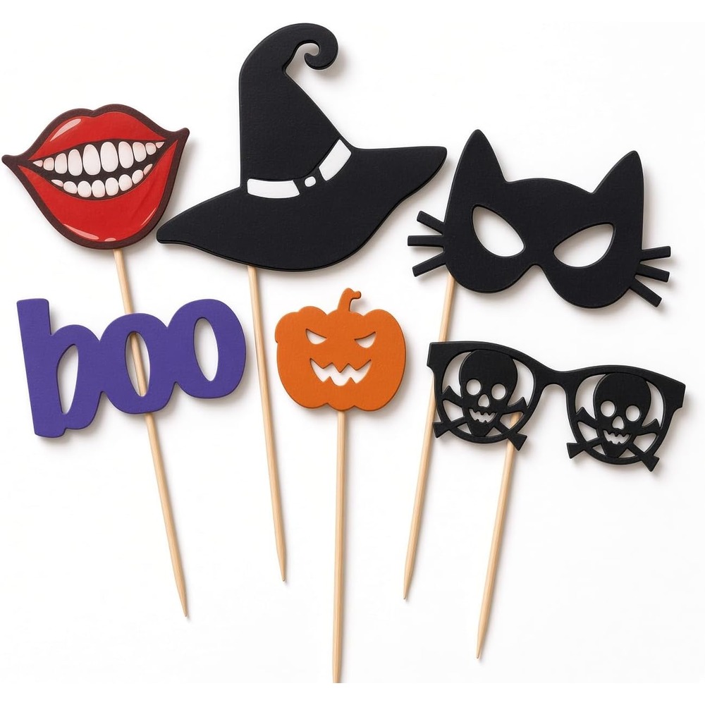 Halloween photo booth props kids party detail 6