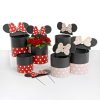 Set of 3, Minnie Mouse Inspired, Round Flower/Gift Box, Pink or Red | W756
