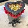 Double Layered Heart Shaped Flower/Gift Boxes with Plastic Liner - Size 9"x 8"x 6.5", Various Colors