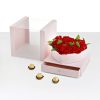 Large Square Box with Heart Insert and Surprise Drawer, 9.5"x 9.5"x 8.3", Various Colors | W735