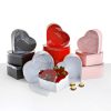 Set of 3, Heart Shaped Flower Boxes with Clear Lid, Various Colors | W982