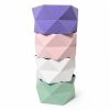 hexagon-velvet-flower-box-set-color-stack-w0127-w0130 Set of 3 Hexagon Velvet Flower Gift Boxes, 11.8″ Geometric Open Boxes | W012