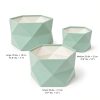 hexagon-velvet-flower-box-set-mint-open-sizing-w0130 Set of 3 Hexagon Velvet Flower Gift Boxes, 11.8″ Geometric Open Boxes | W012