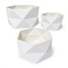hexagon-velvet-flower-box-set-white-open-w0127 Set of 3 Hexagon Velvet Flower Gift Boxes, 11.8″ Geometric Open Boxes | W012