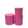 Premium Quality Cylinder Flower/Gift Boxes, Set of 3 pcs, W262