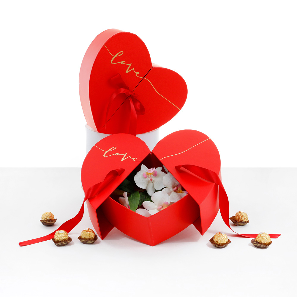 Surprise Heart Box with Ribbon for Luxury Flower/Gift Arrangements ...