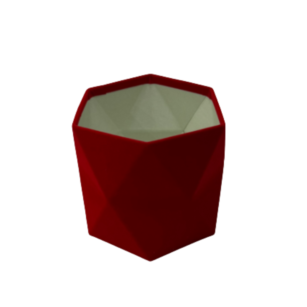 Soft Velvet Origami Style Box, Various Colors, 6.5" x 6" | W192