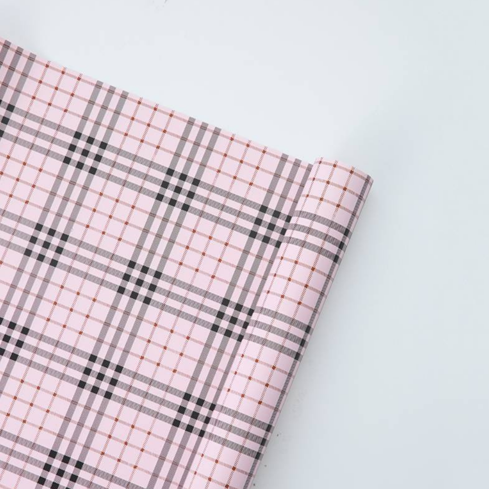 p-bglz-plaid-print-flower-wrapping-paper-korean-flower-wrap-cajas-florales-roses-plastic-waterproof-burberry-fashion-designer-165-pink